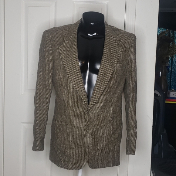 Givenchy Tweed Blazer Tan Size 50R